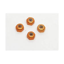 PN Racing Alm. 2mm Wheel Lock Nut - Orange
